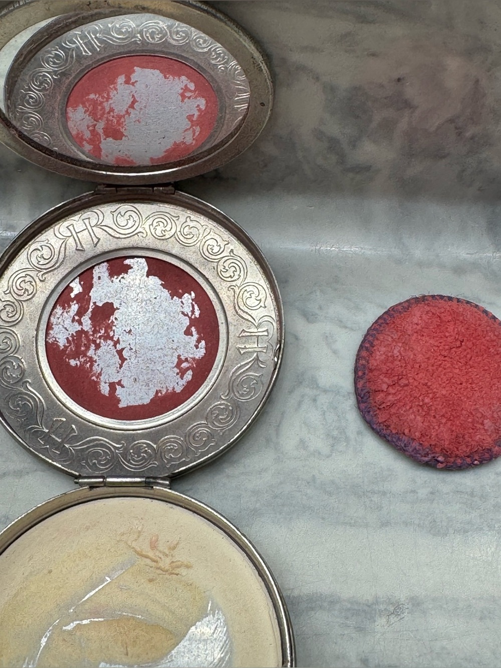 Antique 1920s Richard Hudnut Deauville Art Deco Double Makeup Compact collector - Picture 7 of 16